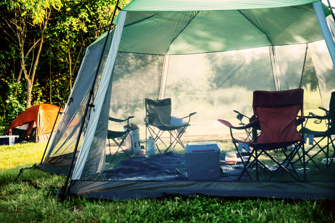 Chairs in tent